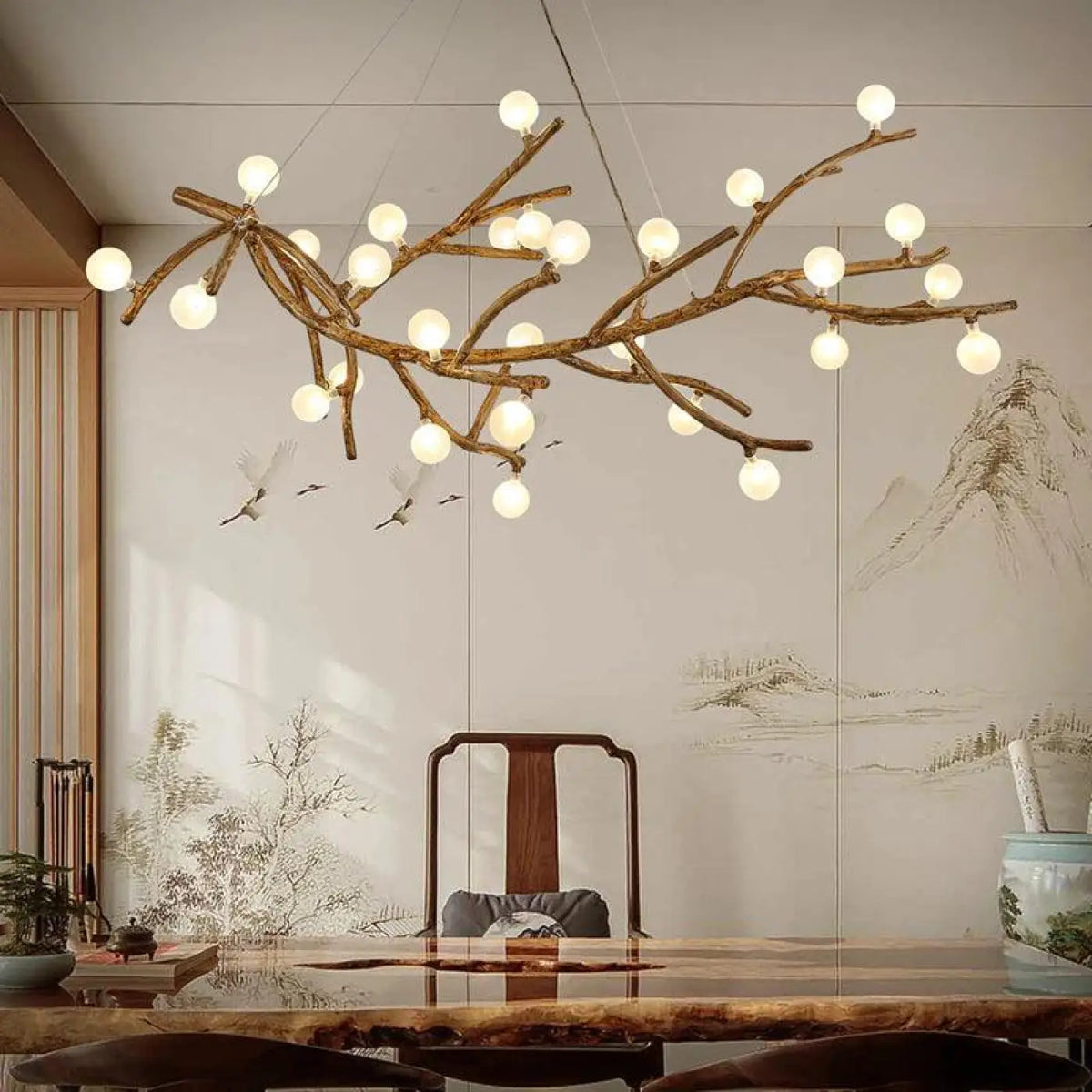 Lampe Suspendue Branche Naturelle en Bois | Varo