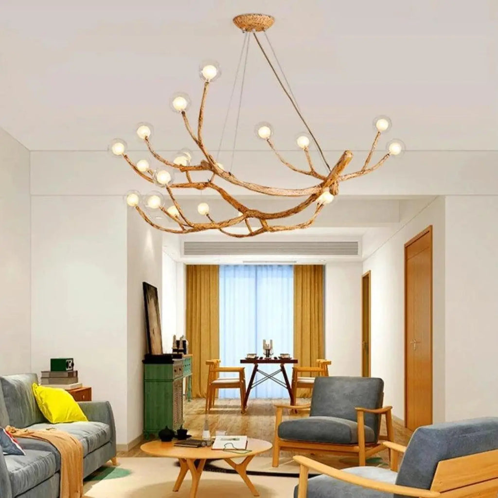 Lampe Suspendue Branche Naturelle en Bois | Varo