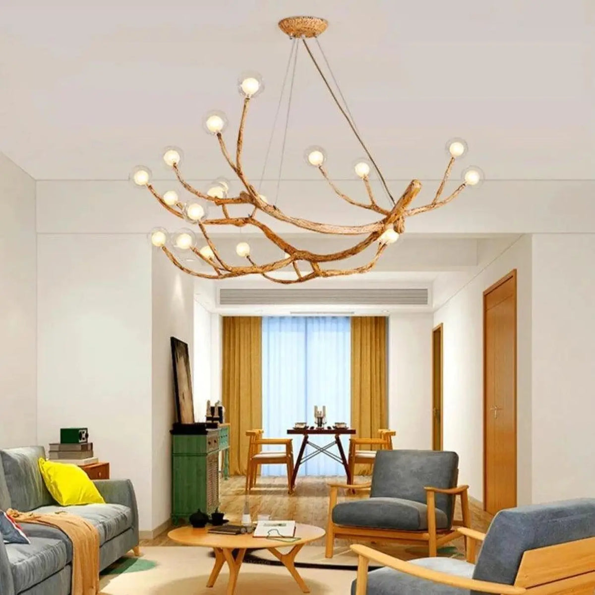 Lampe Suspendue Branche Naturelle en Bois | Varo