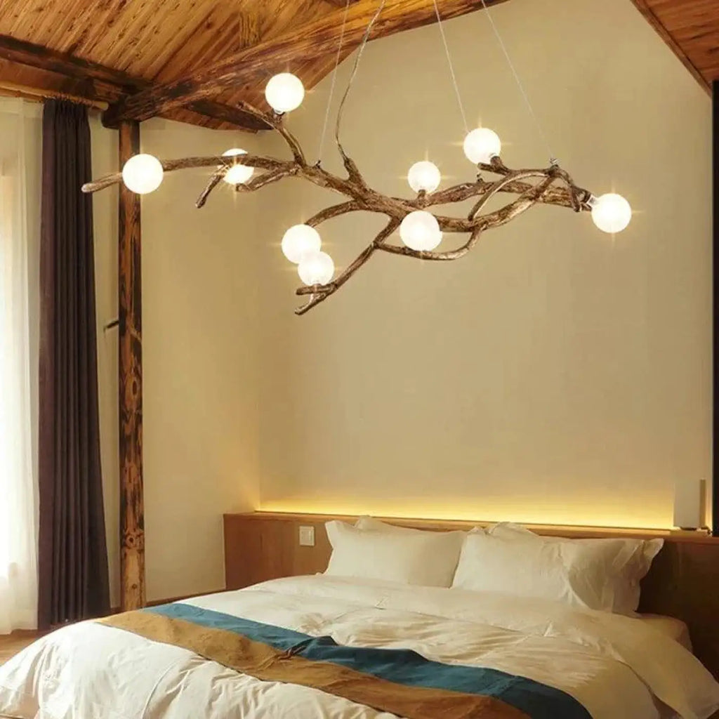 Lampe Suspendue Branche Naturelle en Bois | Varo