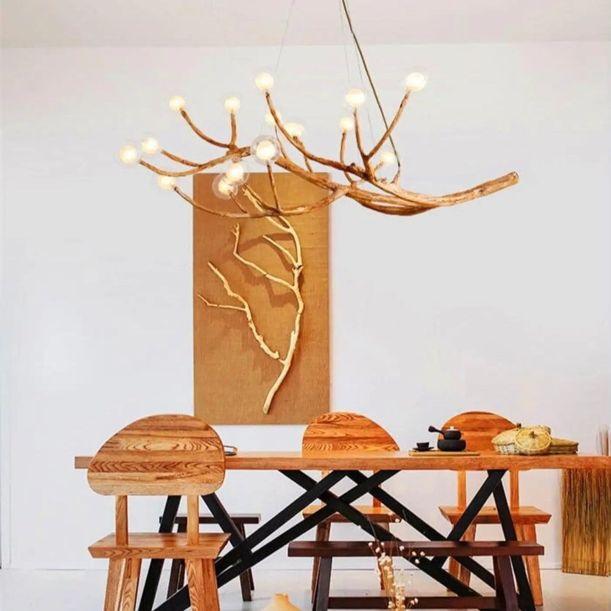 Lampe Suspendue Branche Naturelle en Bois | Varo