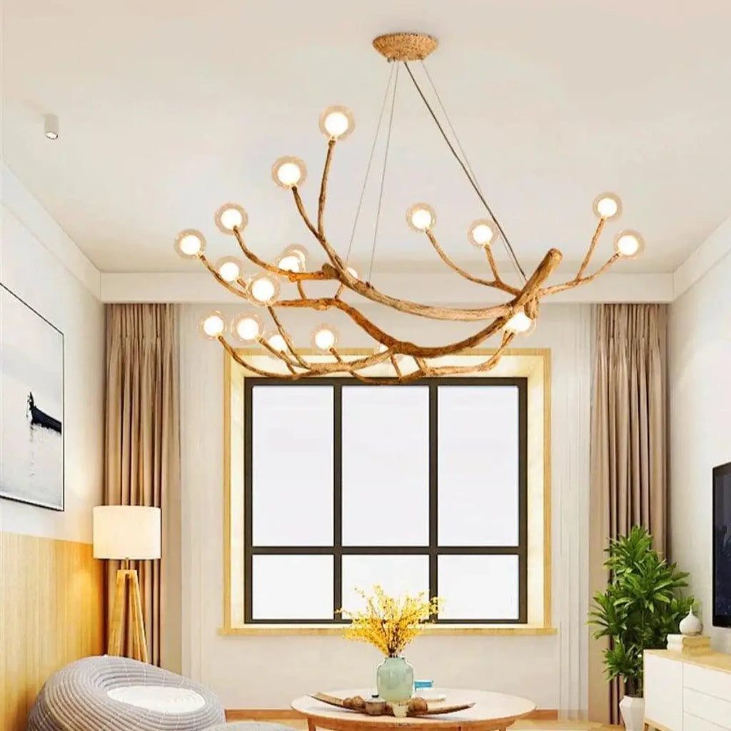 Lampe Suspendue Branche Naturelle en Bois | Varo
