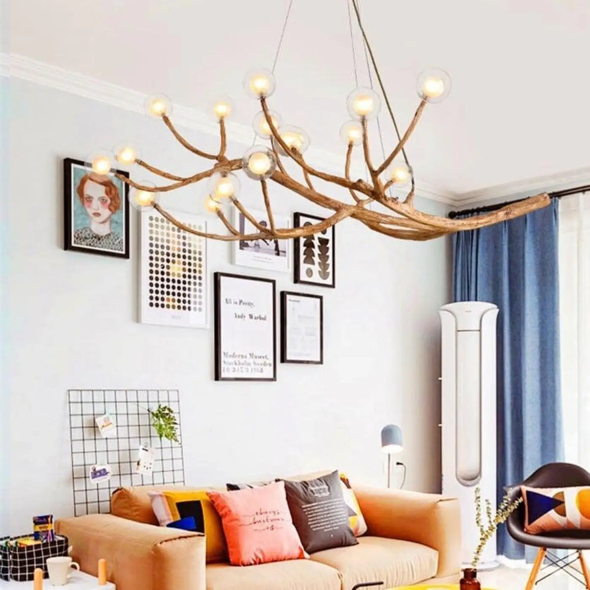 Lampe Suspendue Branche Naturelle en Bois | Varo