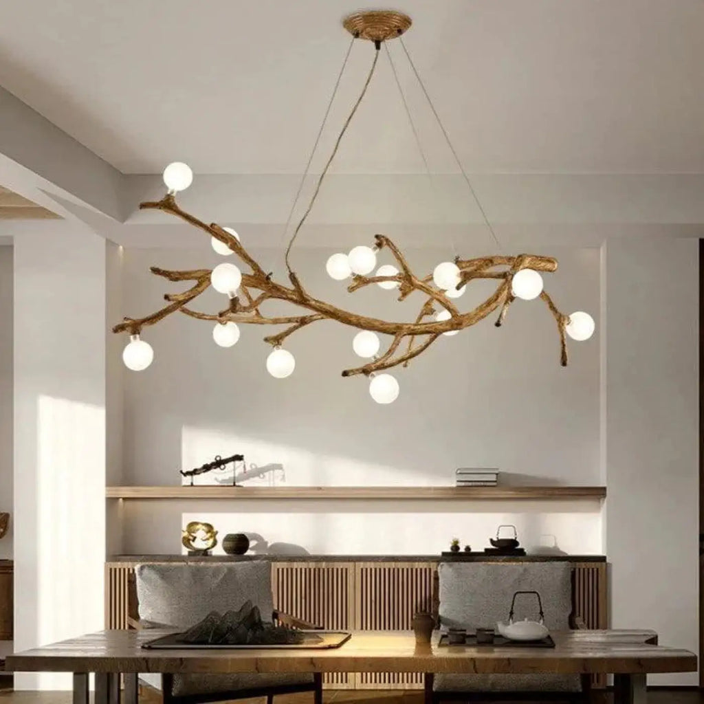 Lampe Suspendue Branche Naturelle en Bois | Varo