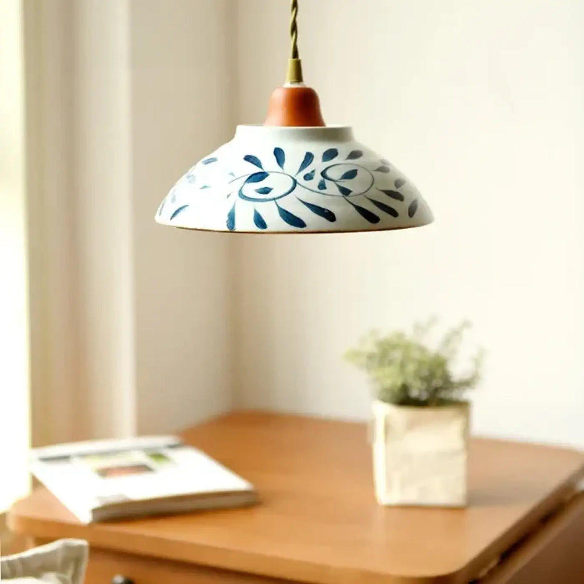 Suspension en Céramique Blanche à Motifs | Miri
