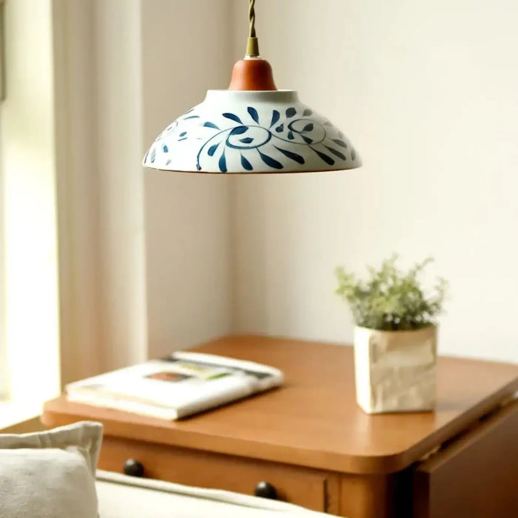 Suspension en Céramique Blanche à Motifs | Miri