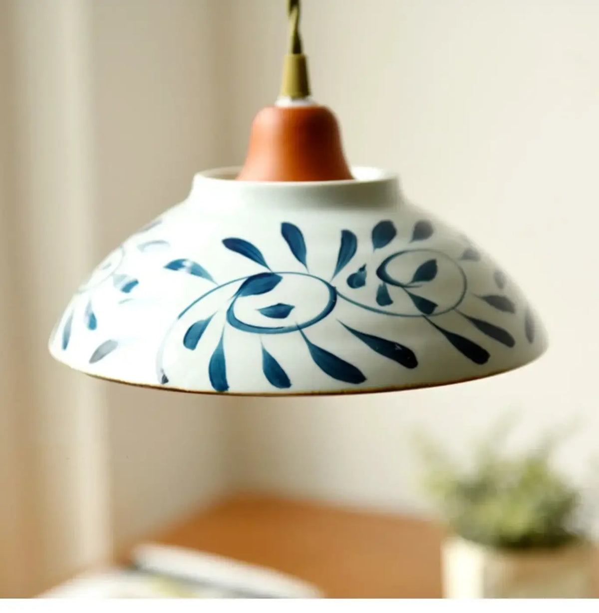 Suspension en Céramique Blanche à Motifs | Miri
