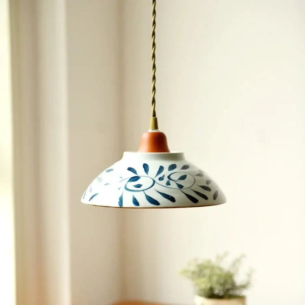 Suspension en Céramique Blanche à Motifs | Miri