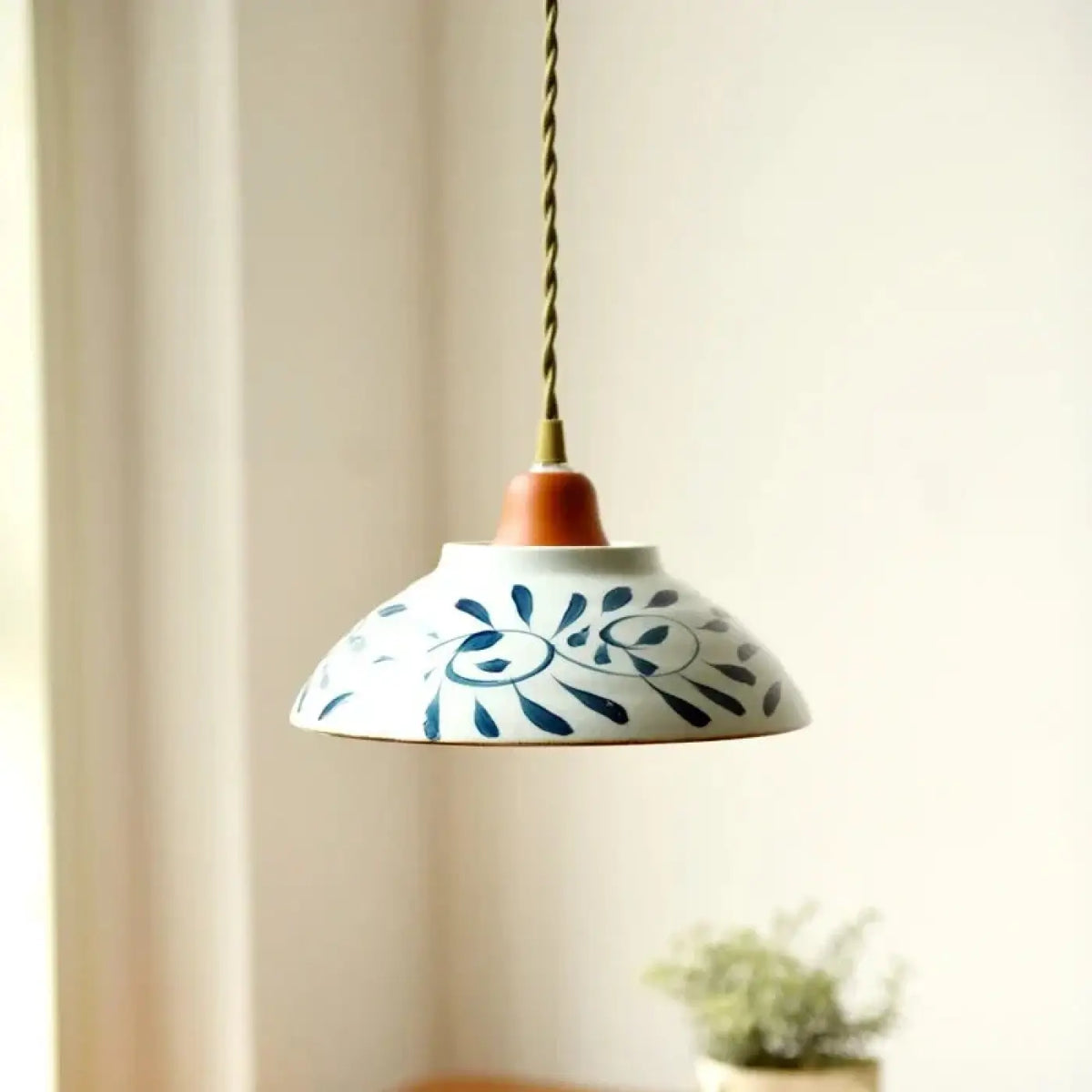 Suspension en Céramique Blanche à Motifs | Miri