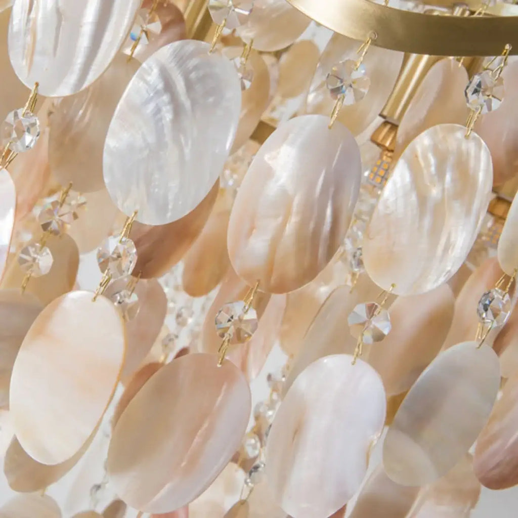 Lampe Suspendue Coque Naturelle Dorée | Nori