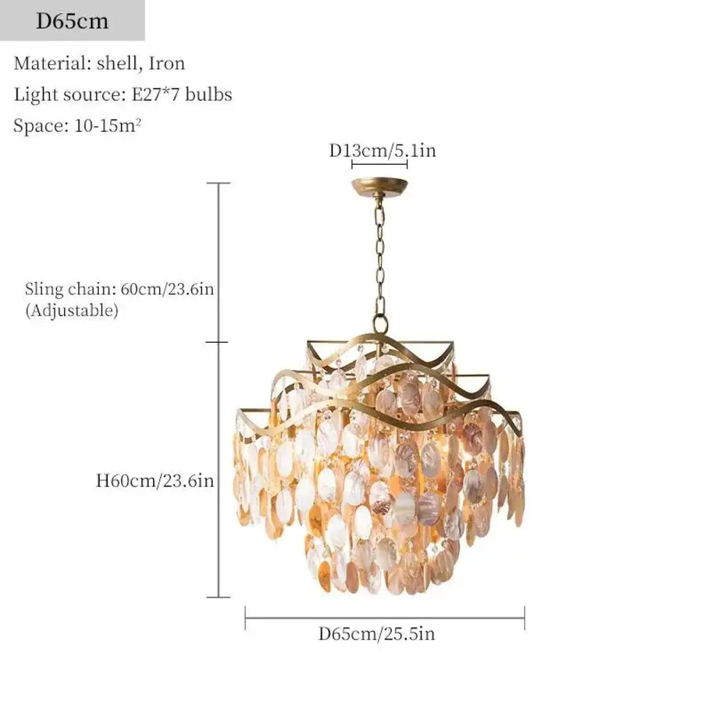 Lampe Suspendue Coque Naturelle Dorée | Nori