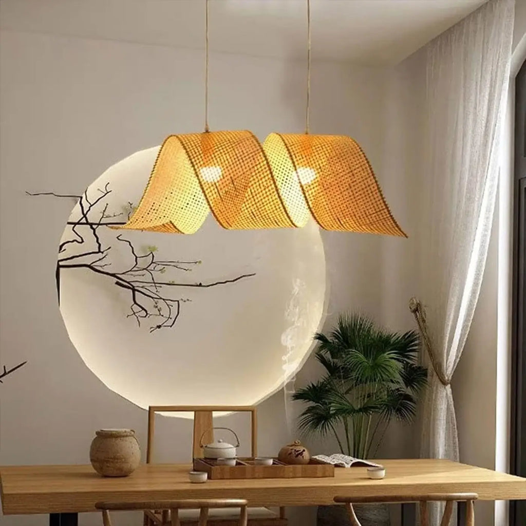 Lampe Suspendue en Bambou Naturel Tressé | Sero