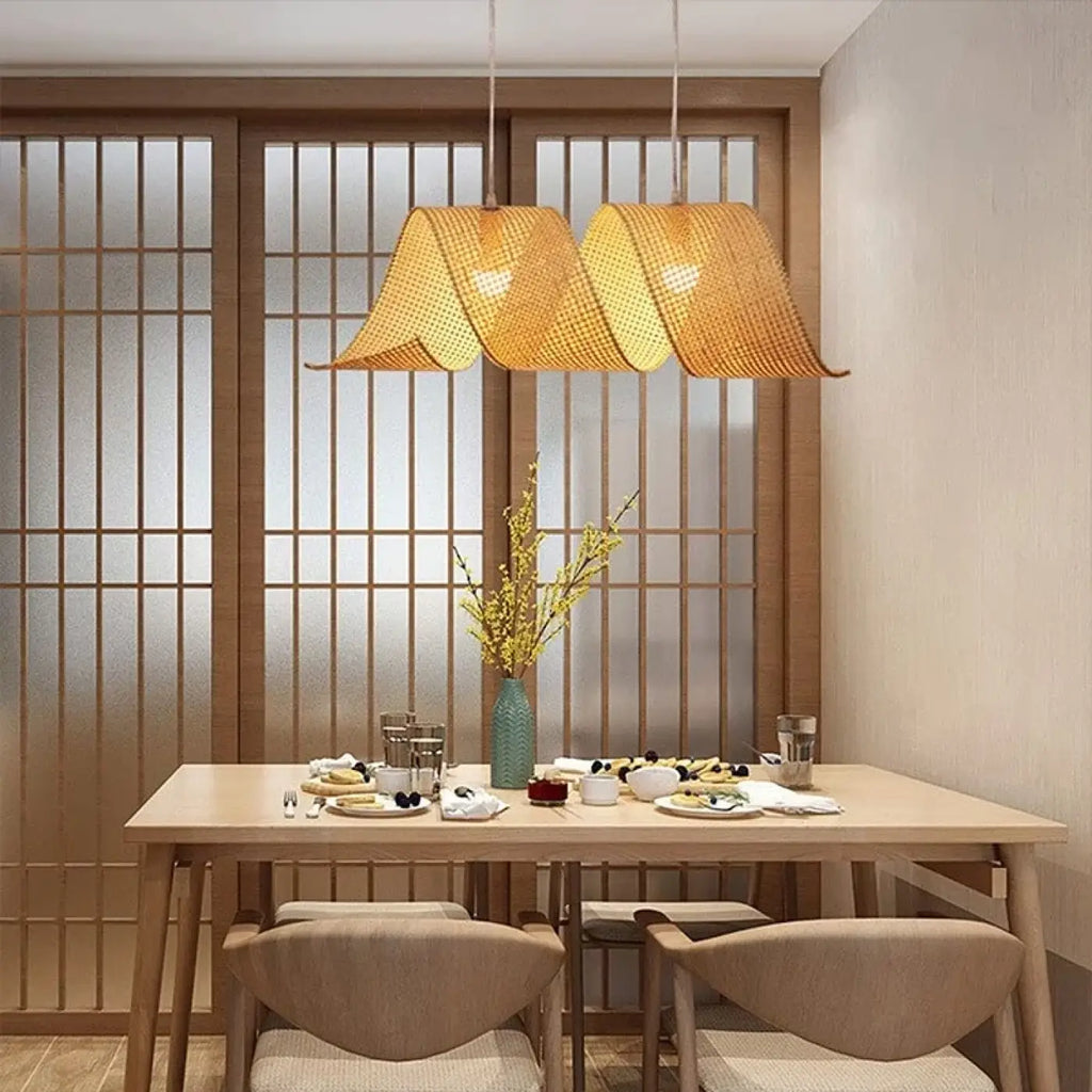Lampe Suspendue en Bambou Naturel Tressé | Sero
