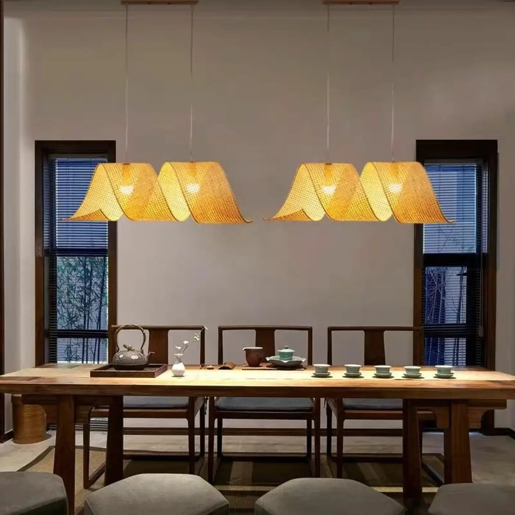 Lampe Suspendue en Bambou Naturel Tressé | Sero
