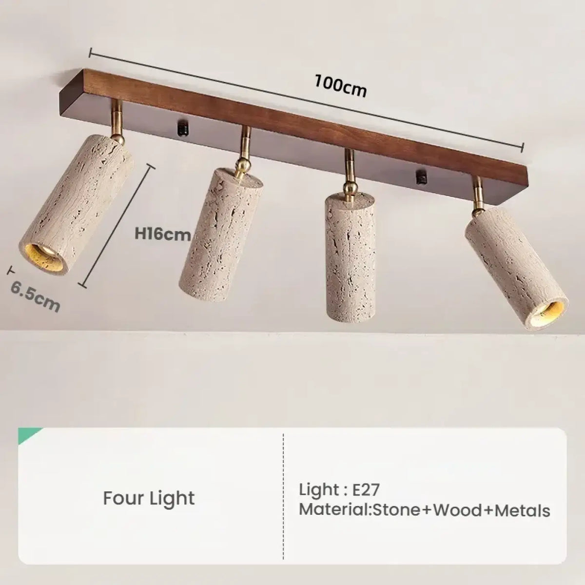 Lampe Suspendue Industrielle en Pierre et Métal | Seli