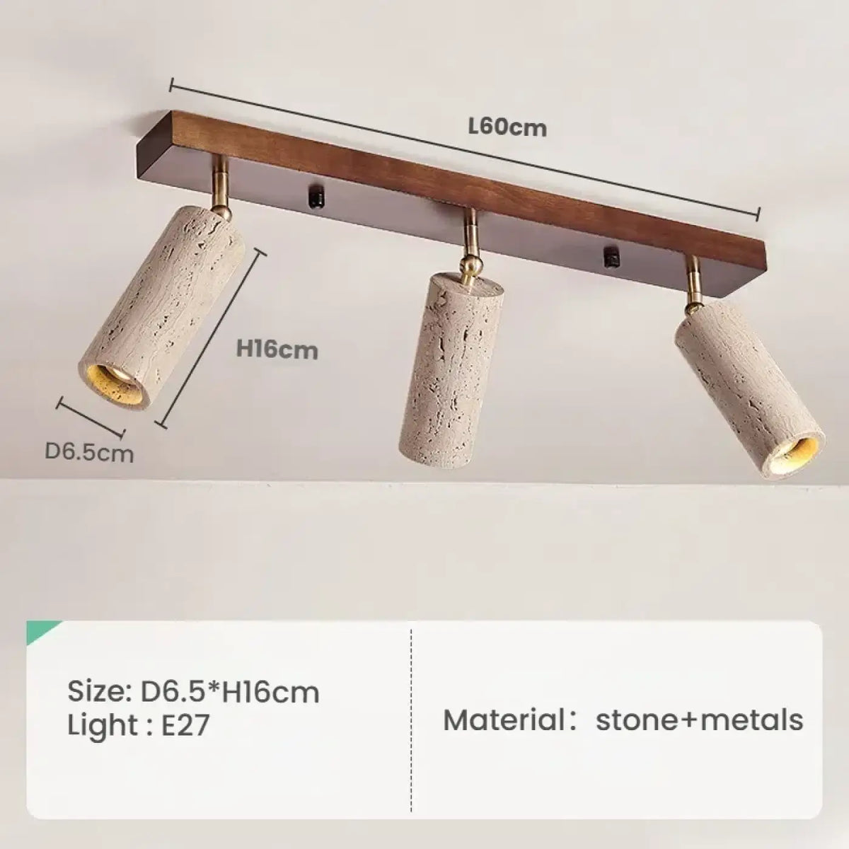 Lampe Suspendue Industrielle en Pierre et Métal | Seli
