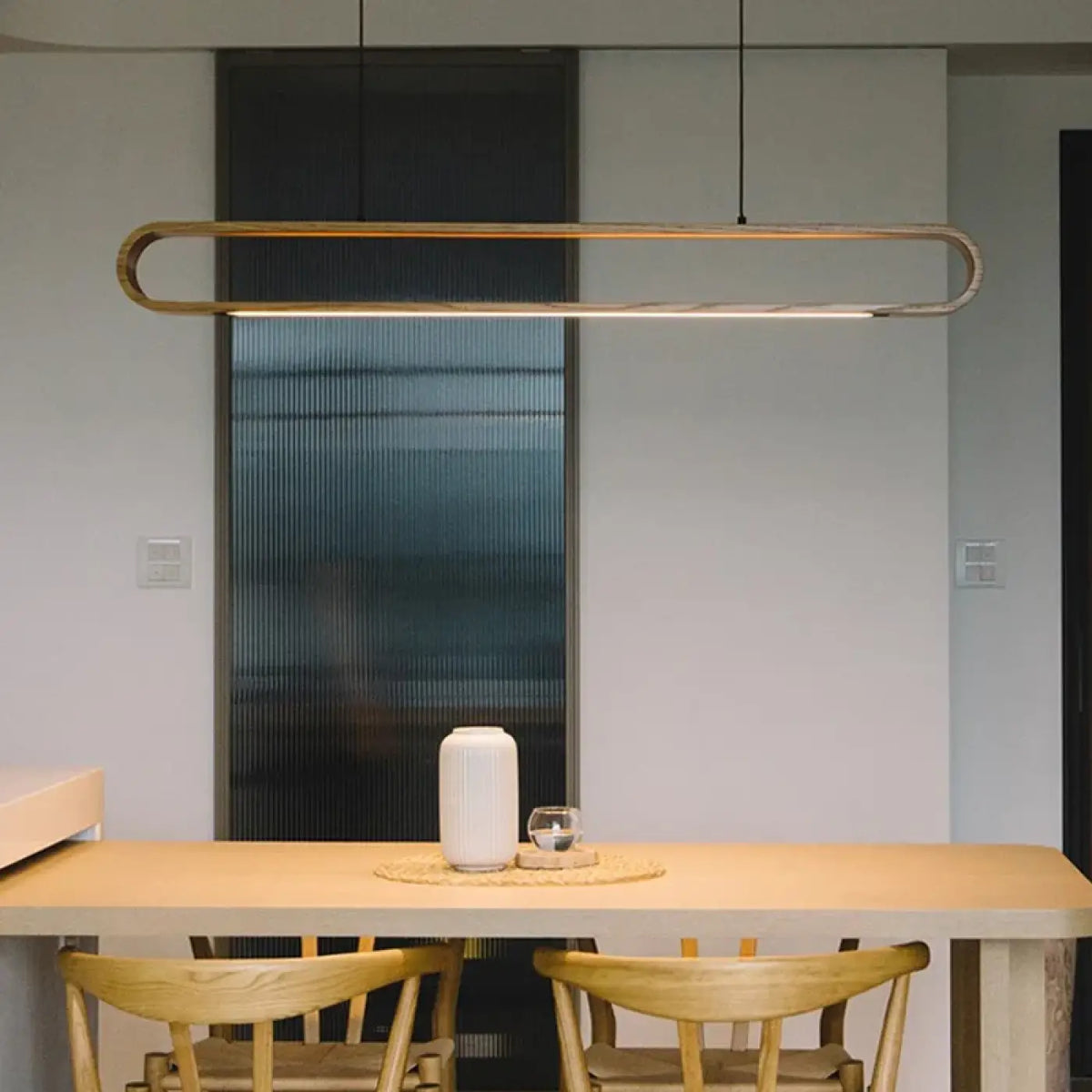 Suspension Linéaire en Bois Naturel | Dari