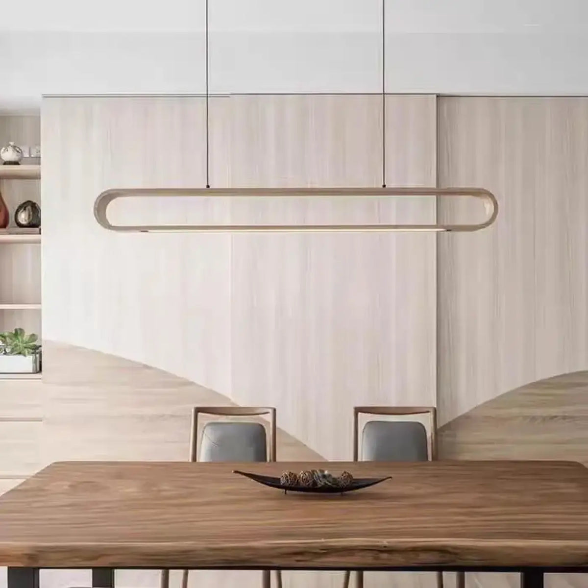 Suspension Linéaire en Bois Naturel | Dari