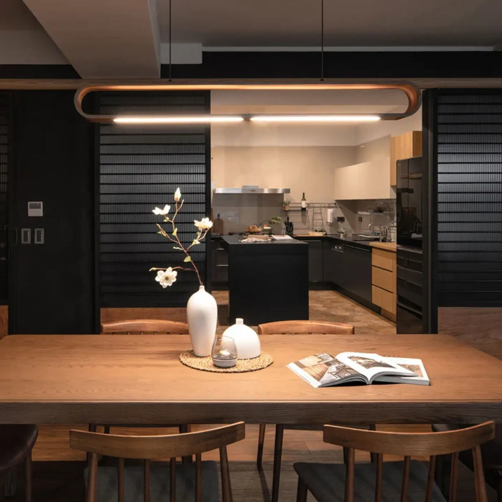 Suspension Linéaire en Bois Naturel | Dari