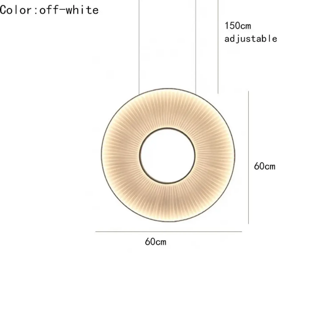 Suspension LED Blanc Cassé Design Moderne | Kora