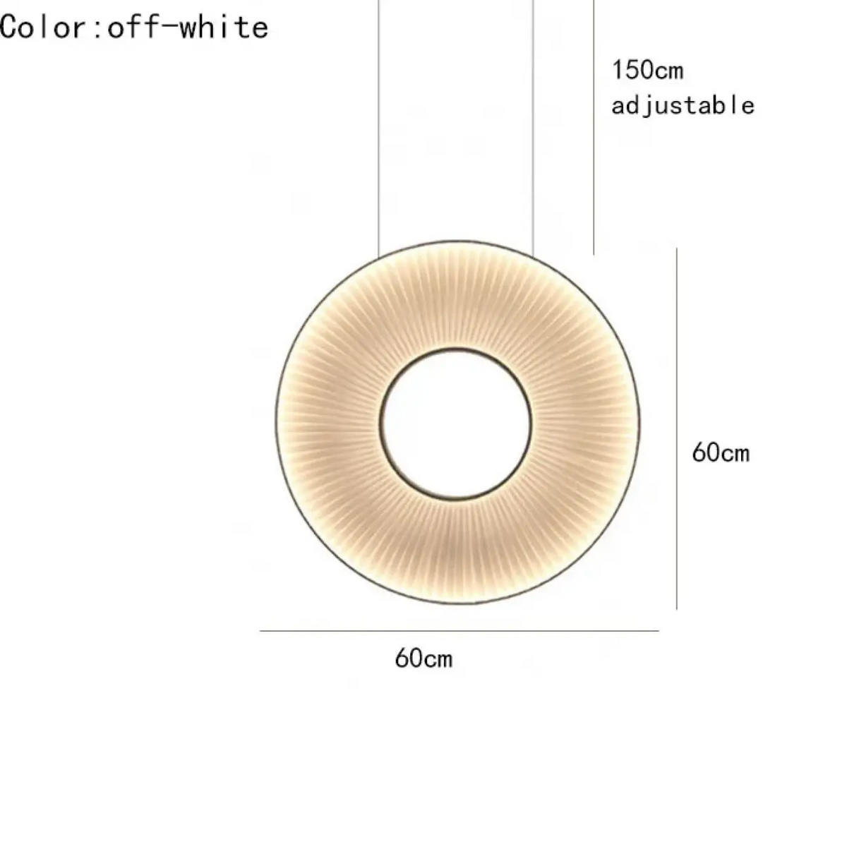 Suspension LED Blanc Cassé Design Moderne | Kora