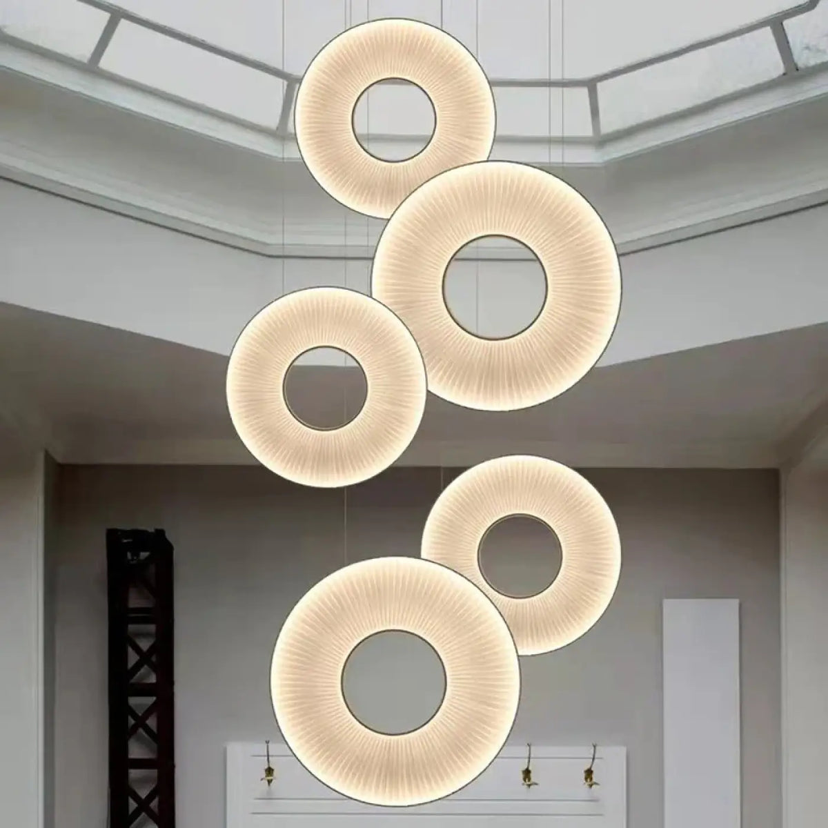 Suspension LED Blanc Cassé Design Moderne | Kora