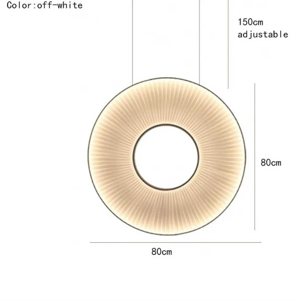 Suspension LED Blanc Cassé Design Moderne | Kora