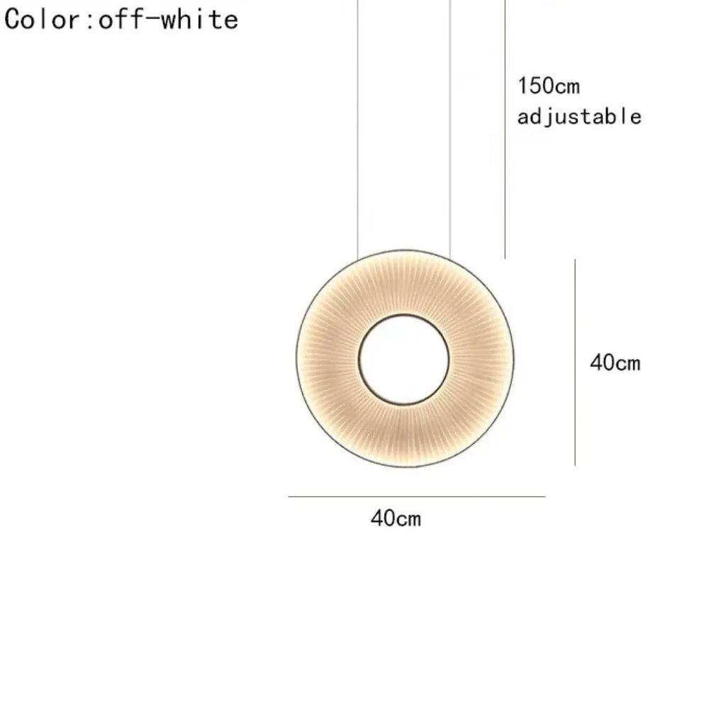 Suspension LED Blanc Cassé Design Moderne | Kora