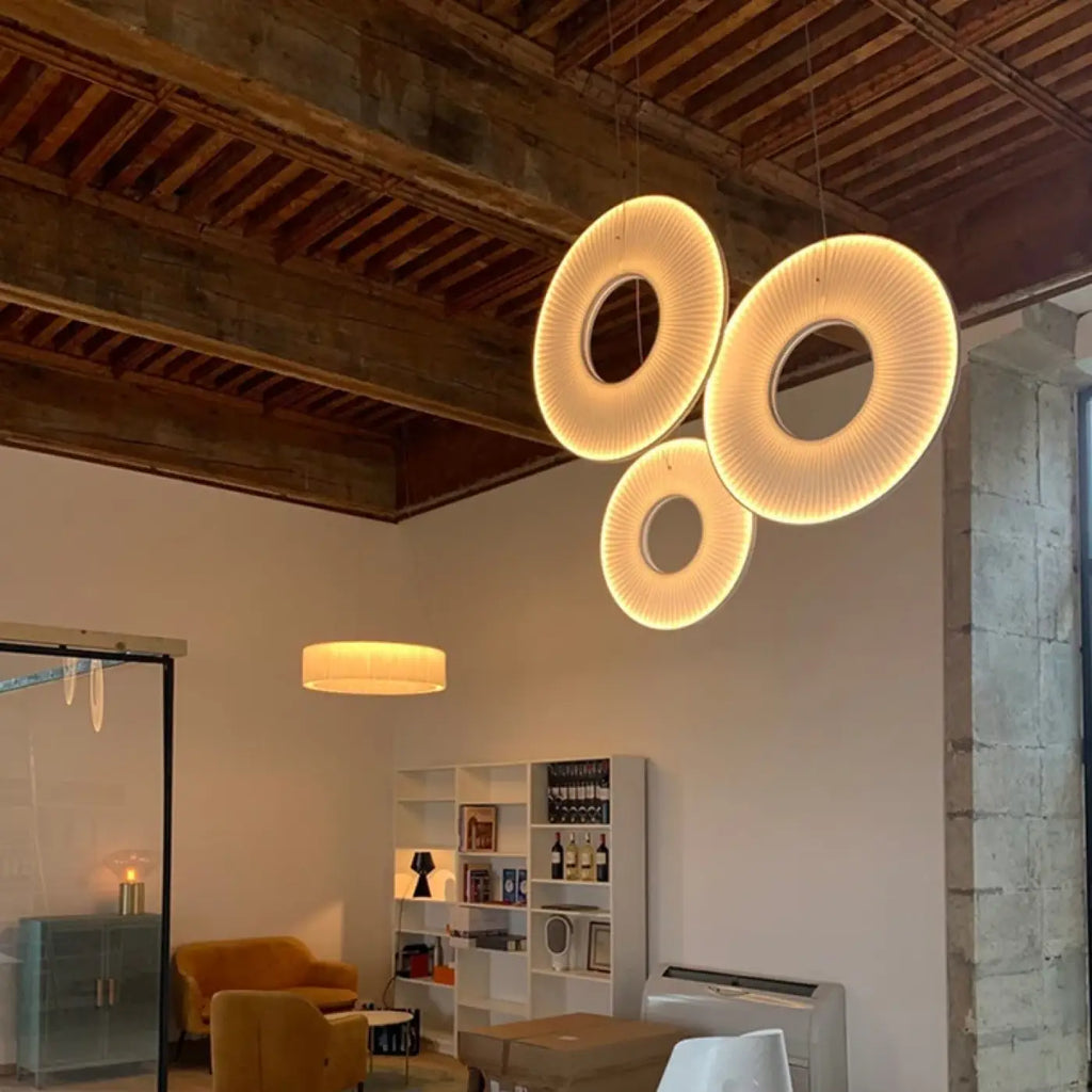 Suspension LED Blanc Cassé Design Moderne | Kora