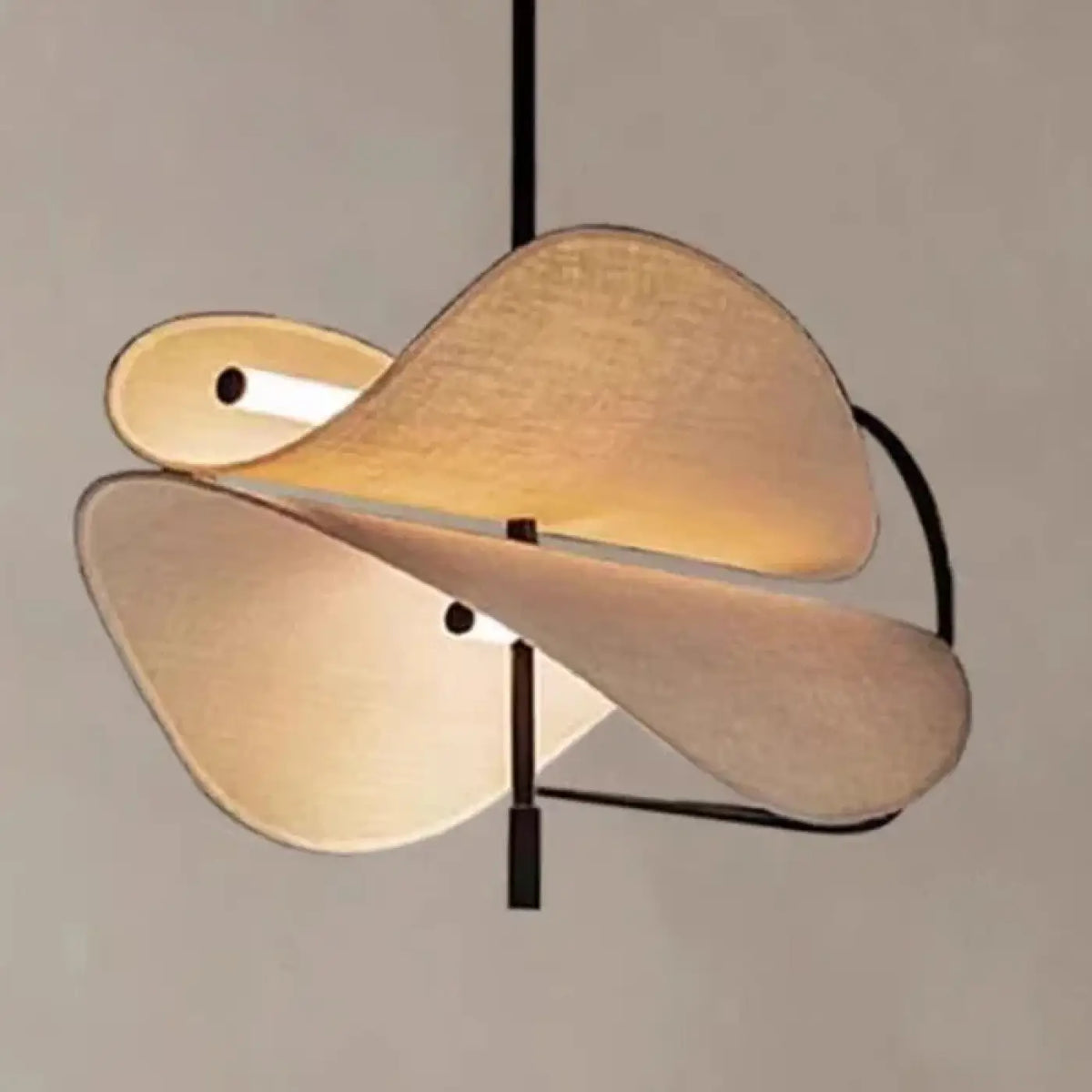 Lampe Suspendue Design en Tissu Beige | Yari