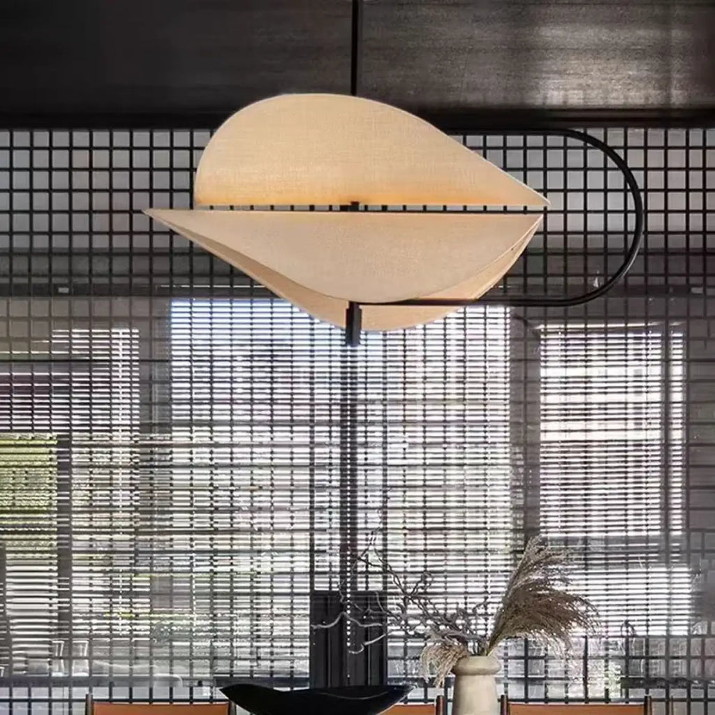 Lampe Suspendue Design en Tissu Beige | Yari