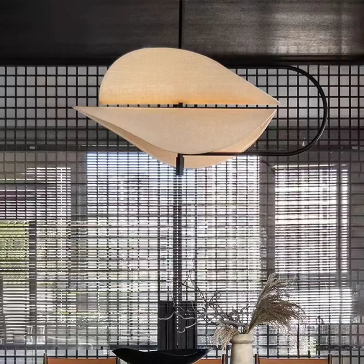Lampe Suspendue Design en Tissu Beige | Yari