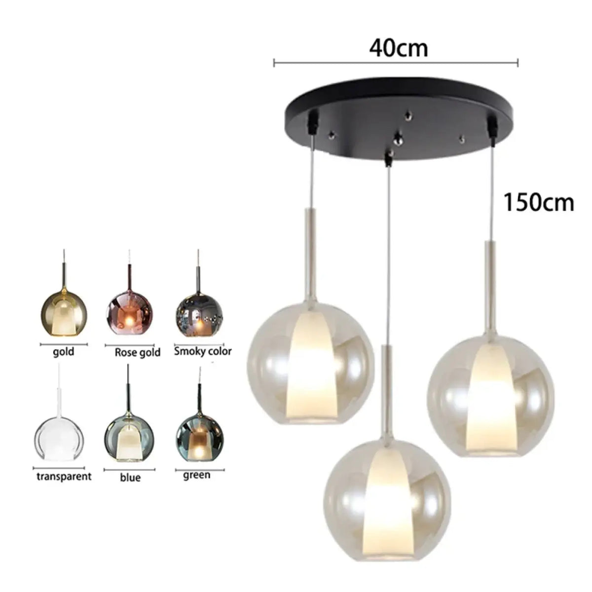 Suspension Moderne en Verre et Métal | Viri