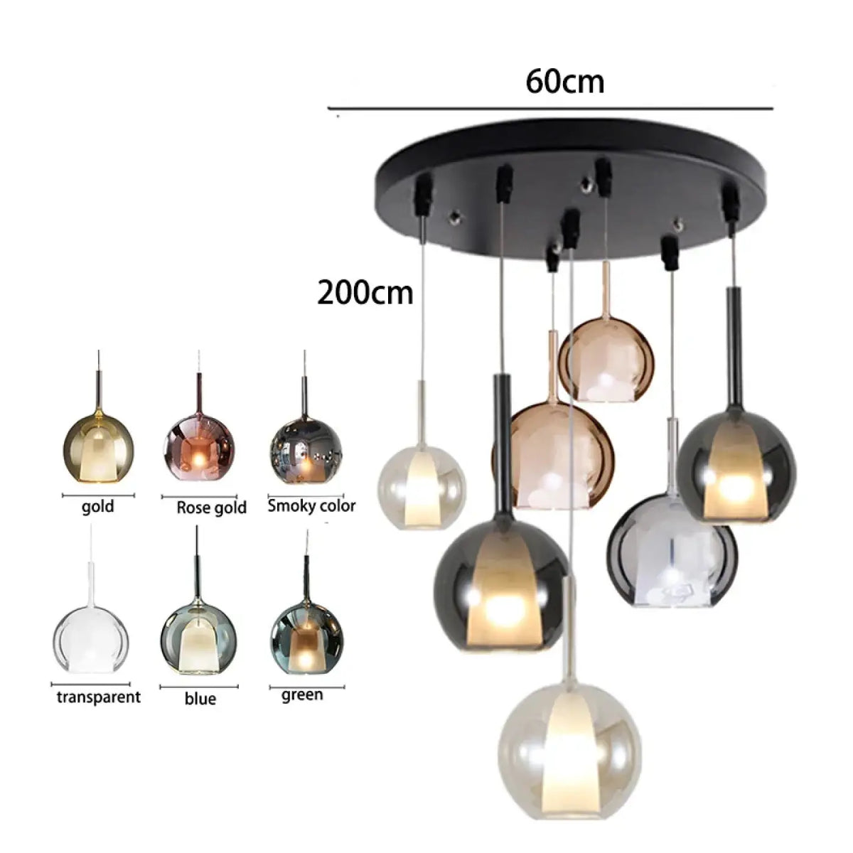 Suspension Moderne en Verre et Métal | Viri