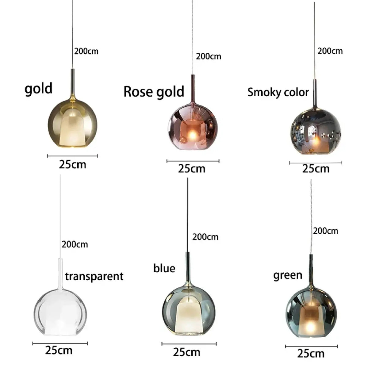Suspension Moderne en Verre et Métal | Viri