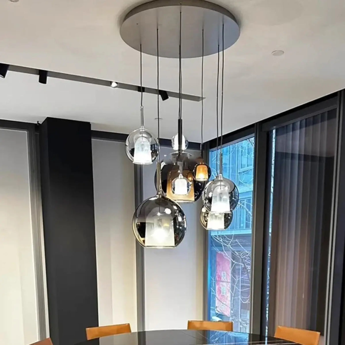 Suspension Moderne en Verre et Métal | Viri