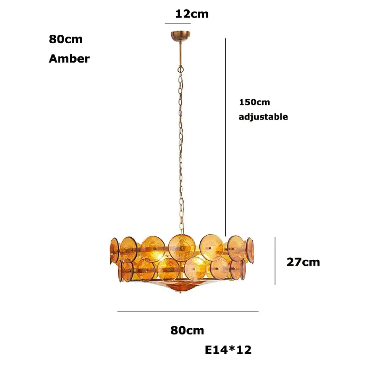 Lampe Suspendue Rétro à Disques de Verre | Yasa