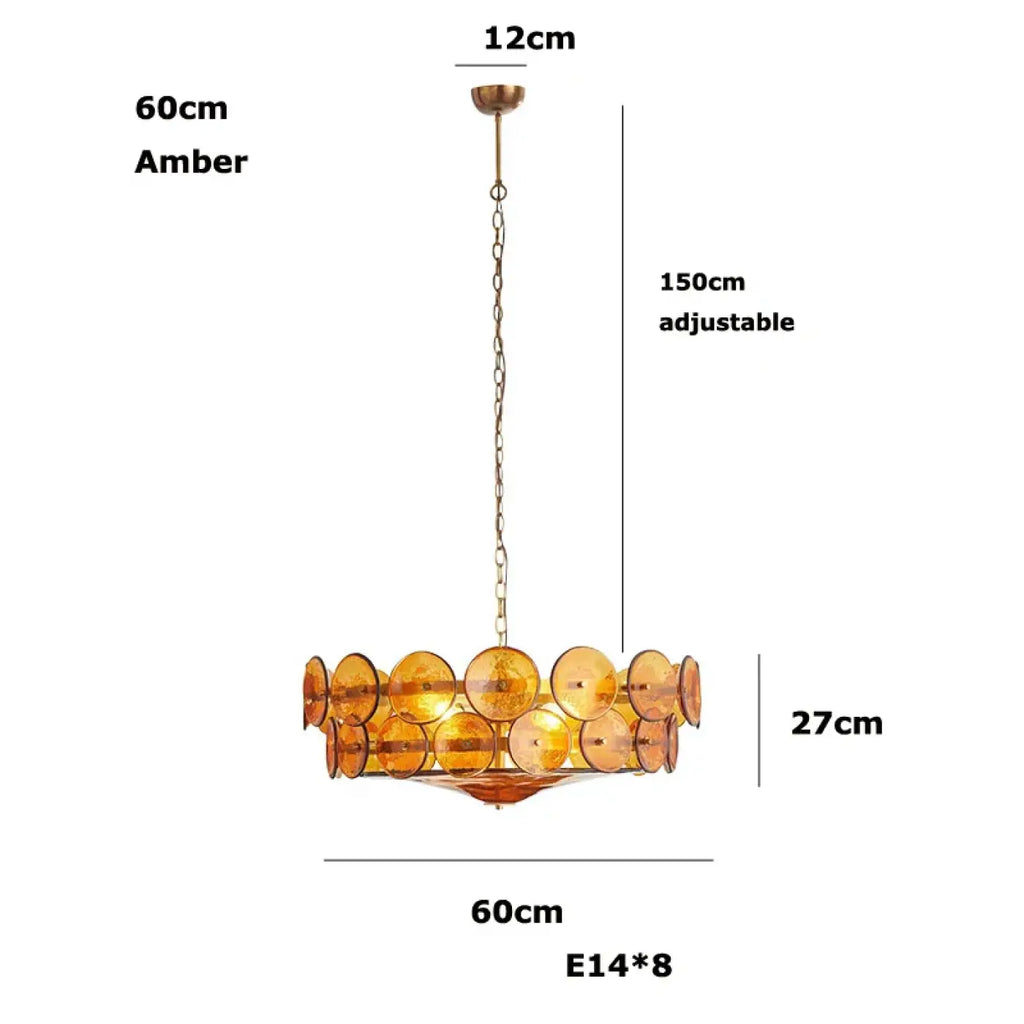 Lampe Suspendue Rétro à Disques de Verre | Yasa