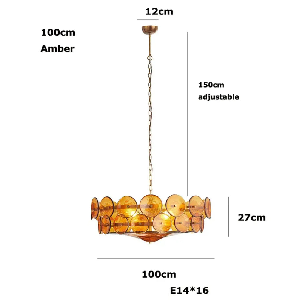 Lampe Suspendue Rétro à Disques de Verre | Yasa