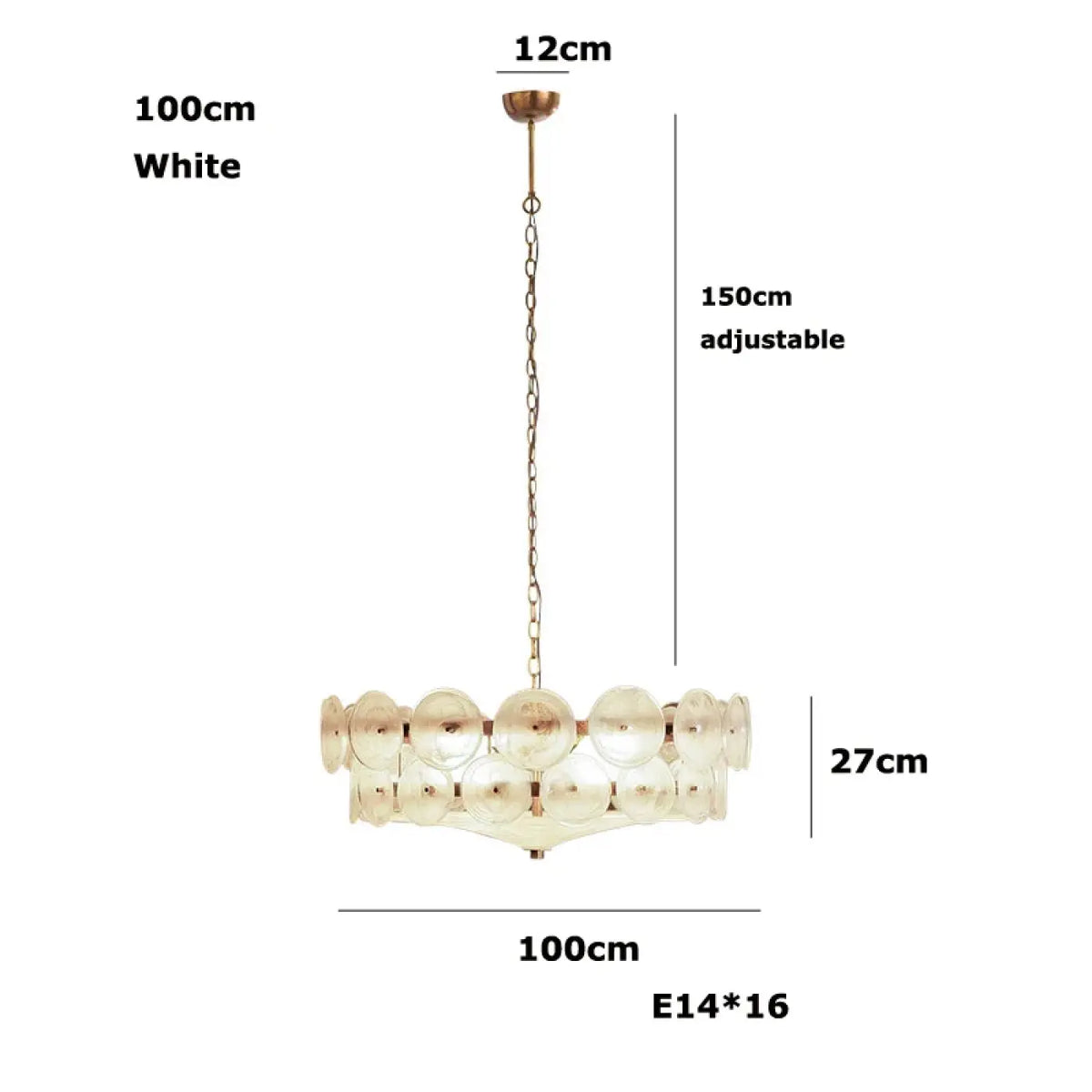 Lampe Suspendue Rétro à Disques de Verre | Yasa