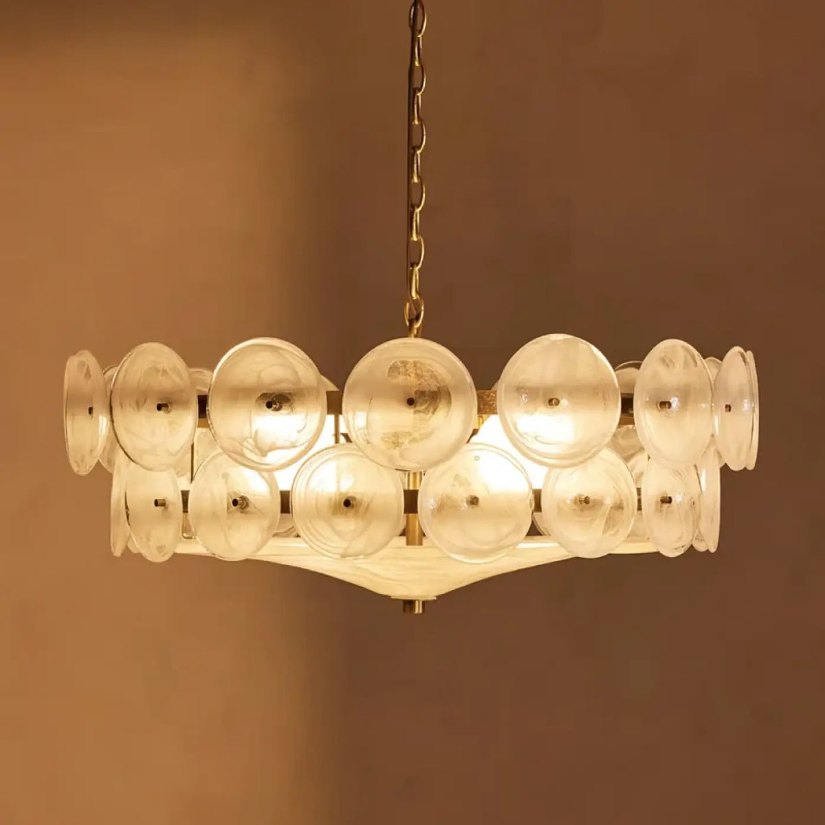 Lampe Suspendue Rétro à Disques de Verre | Yasa