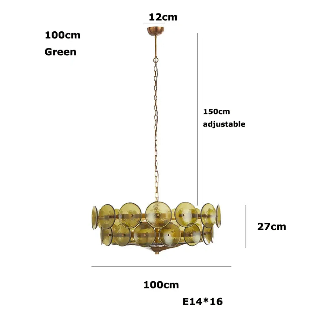 Lampe Suspendue Rétro à Disques de Verre | Yasa