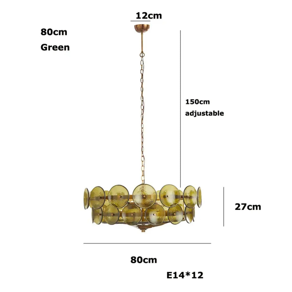 Lampe Suspendue Rétro à Disques de Verre | Yasa