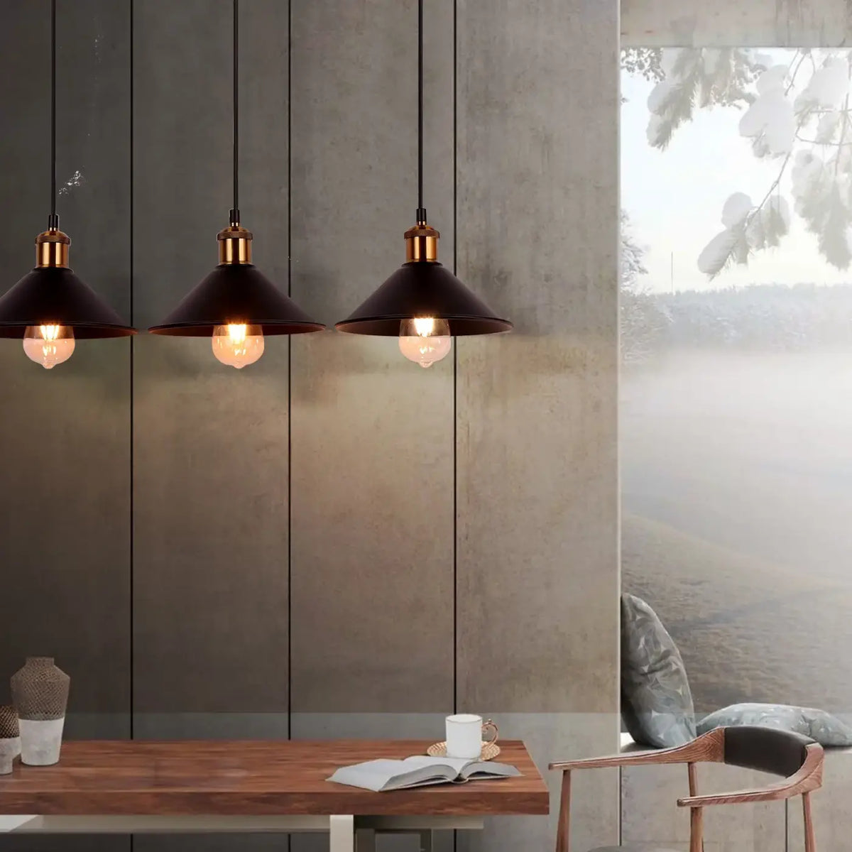 Lampe Suspendue Trois Têtes Rétro | Laro