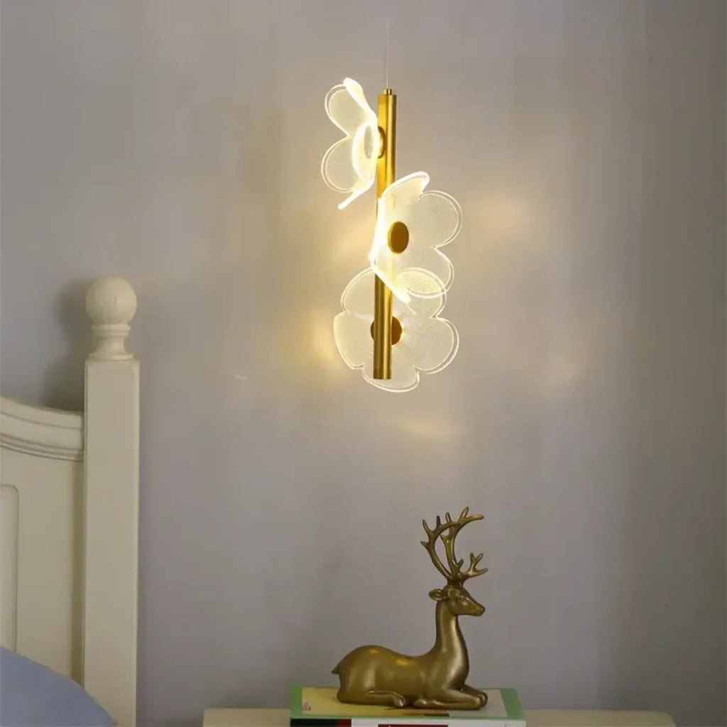 Lampe Suspendue Dorée à 3 Fleurs | Para