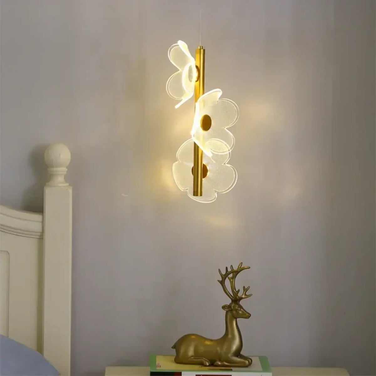 Lampe Suspendue Dorée à 3 Fleurs | Para