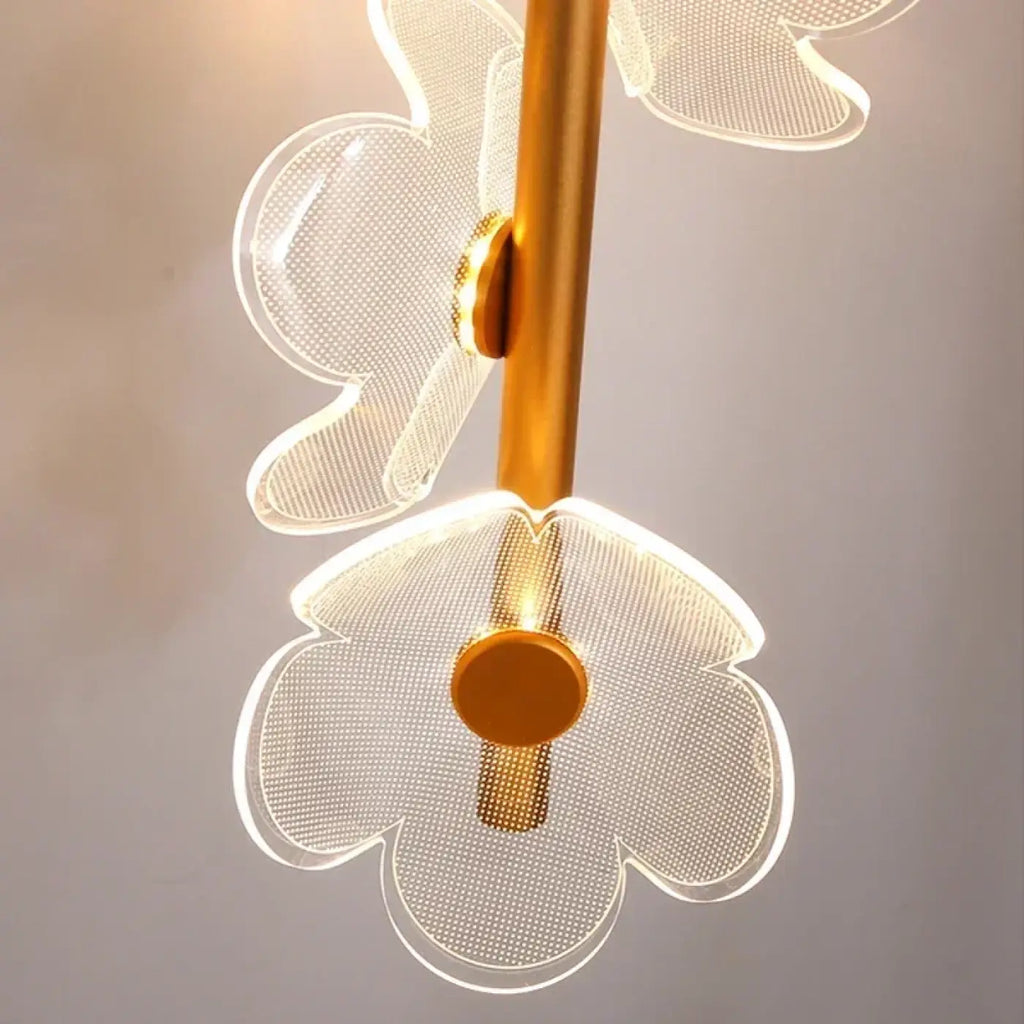 Lampe Suspendue Dorée à 3 Fleurs | Para