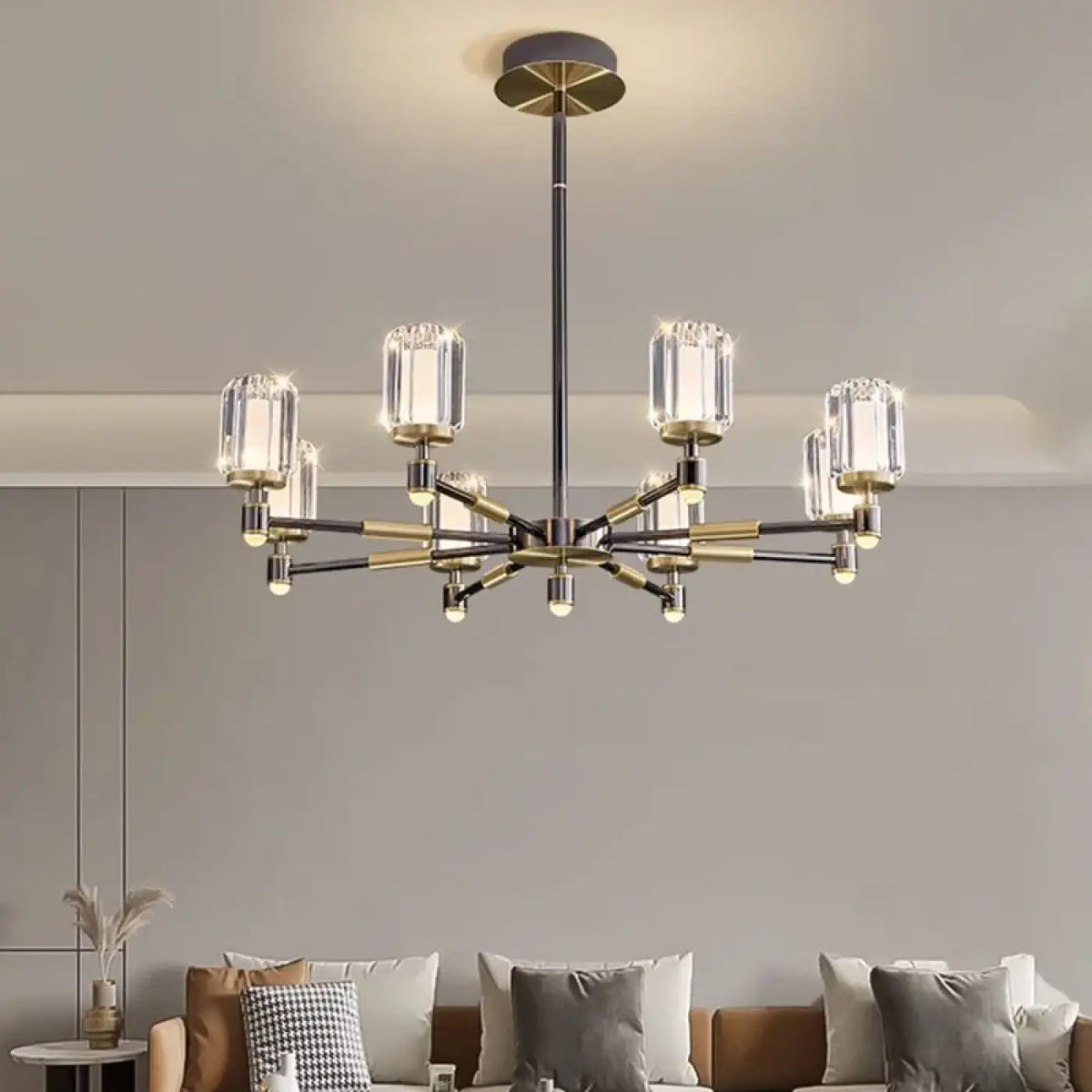 Suspension Verre Strié et Métal | Vana