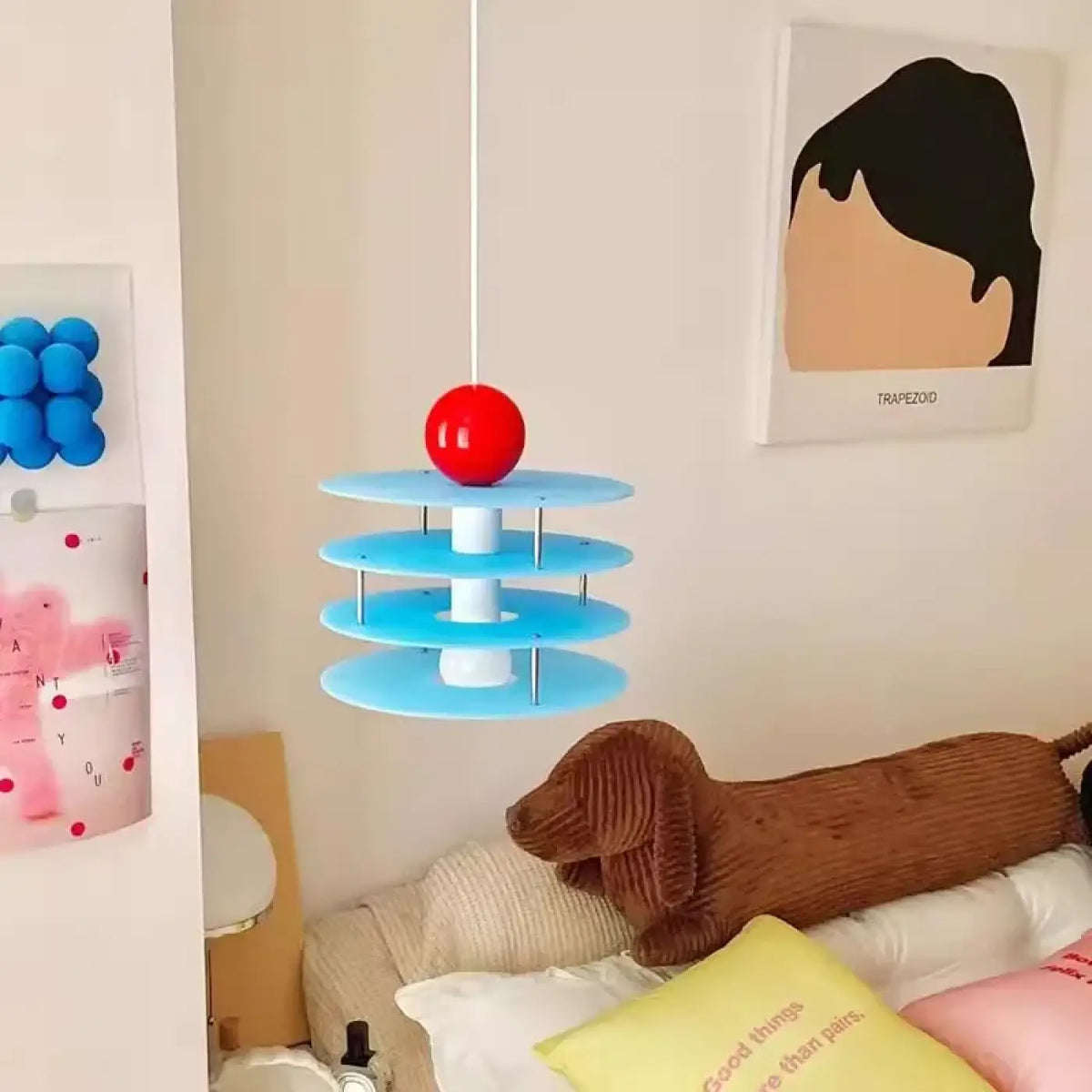 Suspension Enfant Bleue Au Design Créatif | Luta