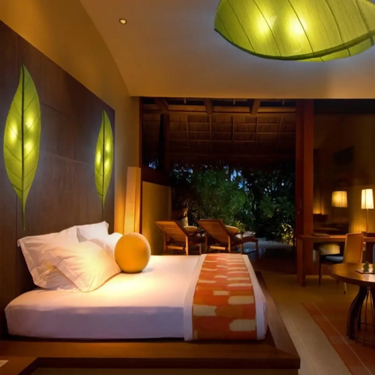 Lampe Suspendue Feuille en Tissu et Métal | Zolo